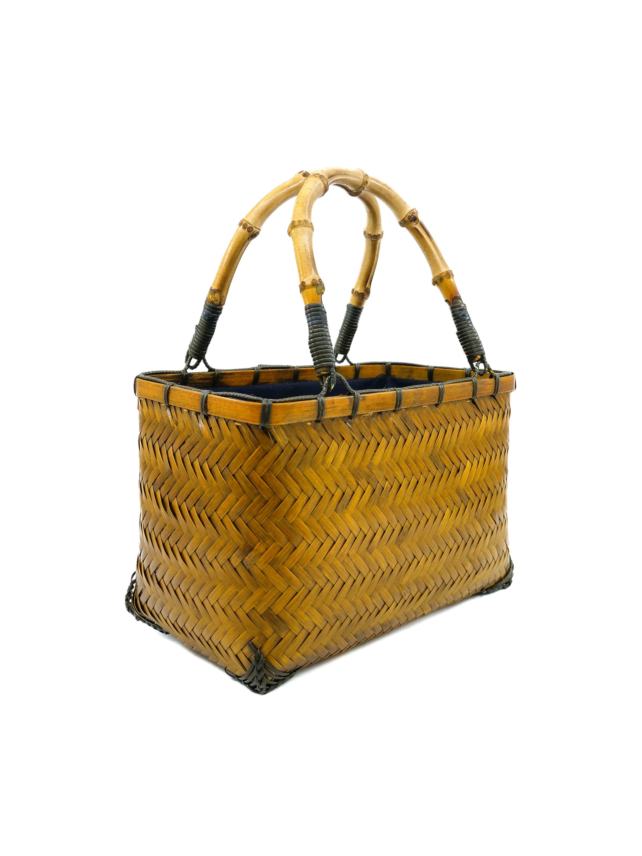 Bamboo handle high class bag／デニムリメイク 大人の上質 Bamboo handle high class bag／デニムリメイク
