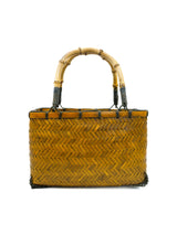 Mini Bamboo Handle Basket Bag Accessory arcadeshops.com