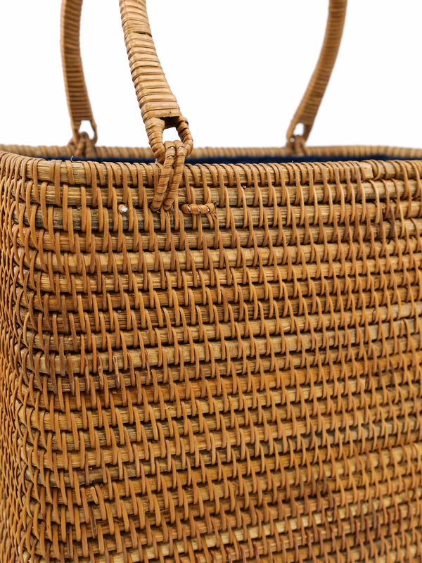 Woven Wicker Basket Tote Accessory arcadeshops.com