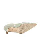 Manolo Blahnik Celadon Patent Lasercut Pumps, 36.5 Accessory arcadeshops.com