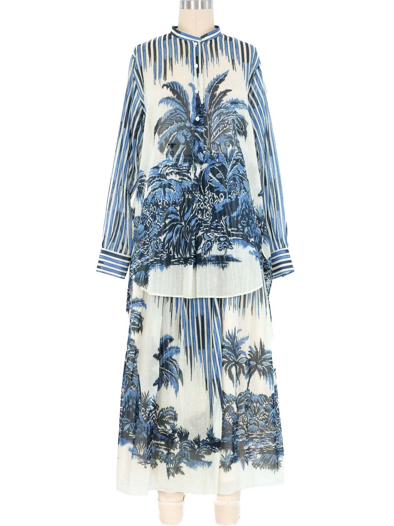 2021 Christian Dior Printed Cotton Toile Ensemble