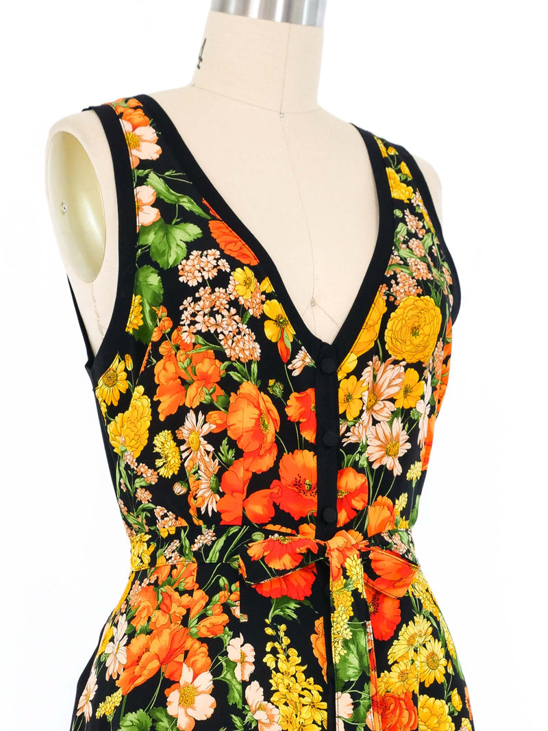 Dolce & Gabbana Tie Back Floral Tank Top arcadeshops.com