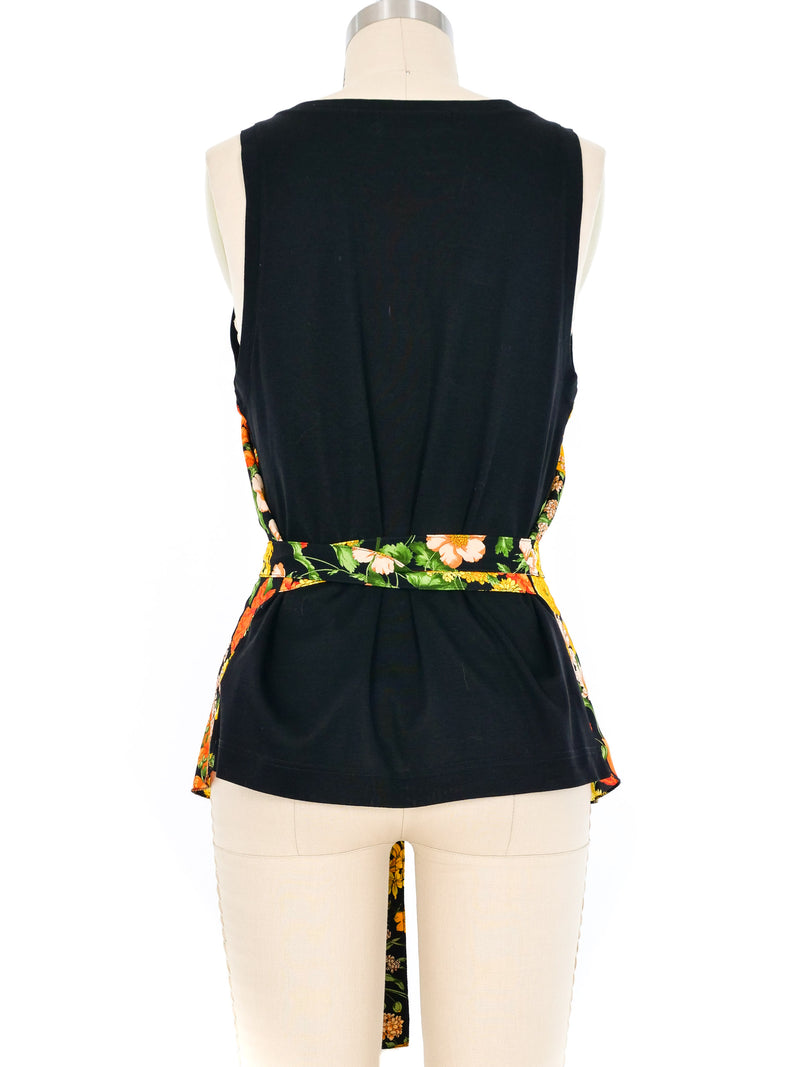 Dolce & Gabbana Tie Back Floral Tank Top arcadeshops.com