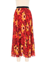 Dries Van Noten Floral Pleated Midi Skirt Bottom arcadeshops.com