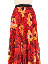 Dries Van Noten Floral Pleated Midi Skirt Bottom arcadeshops.com