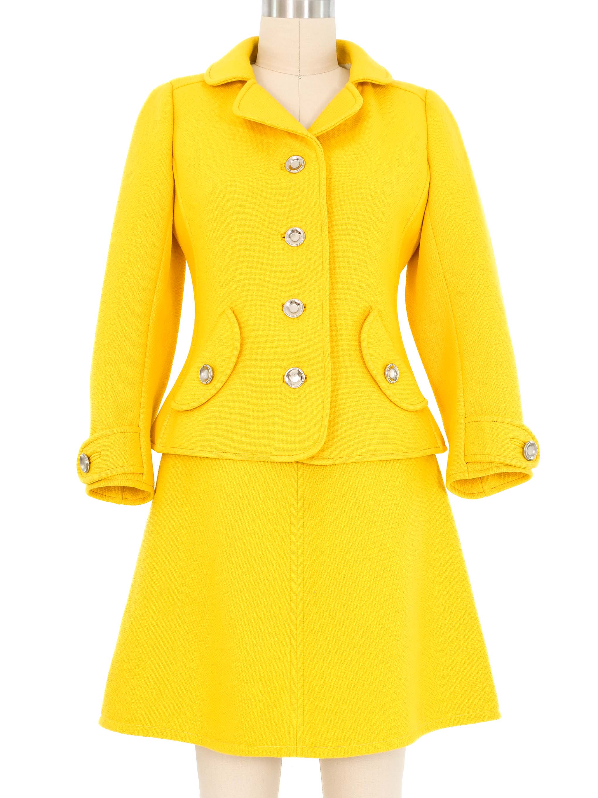 Mustard skirt suit best sale