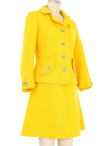 1960s Courreges Yellow Skirt Suit Suit arcadeshops.com