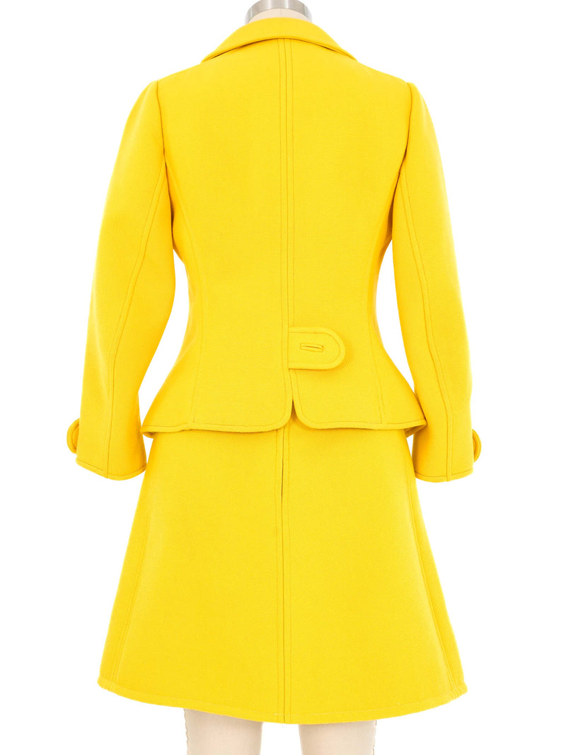 1960s Courreges Yellow Skirt Suit Suit arcadeshops.com