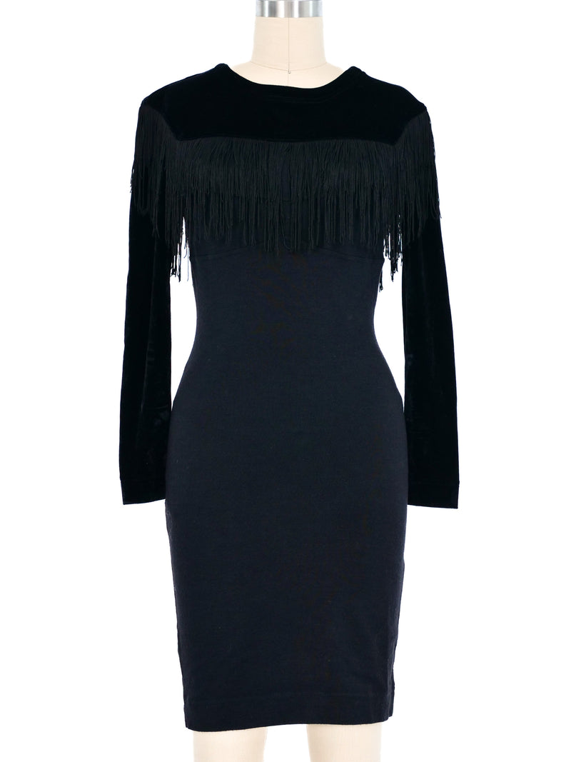 Ozbek Fringed Bodycon Dress Dress arcadeshops.com