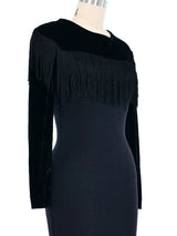 Ozbek Fringed Bodycon Dress Dress arcadeshops.com