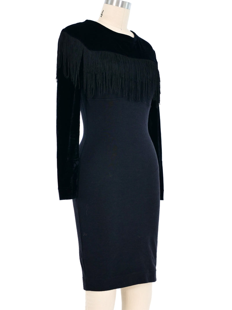 Ozbek Fringed Bodycon Dress Dress arcadeshops.com