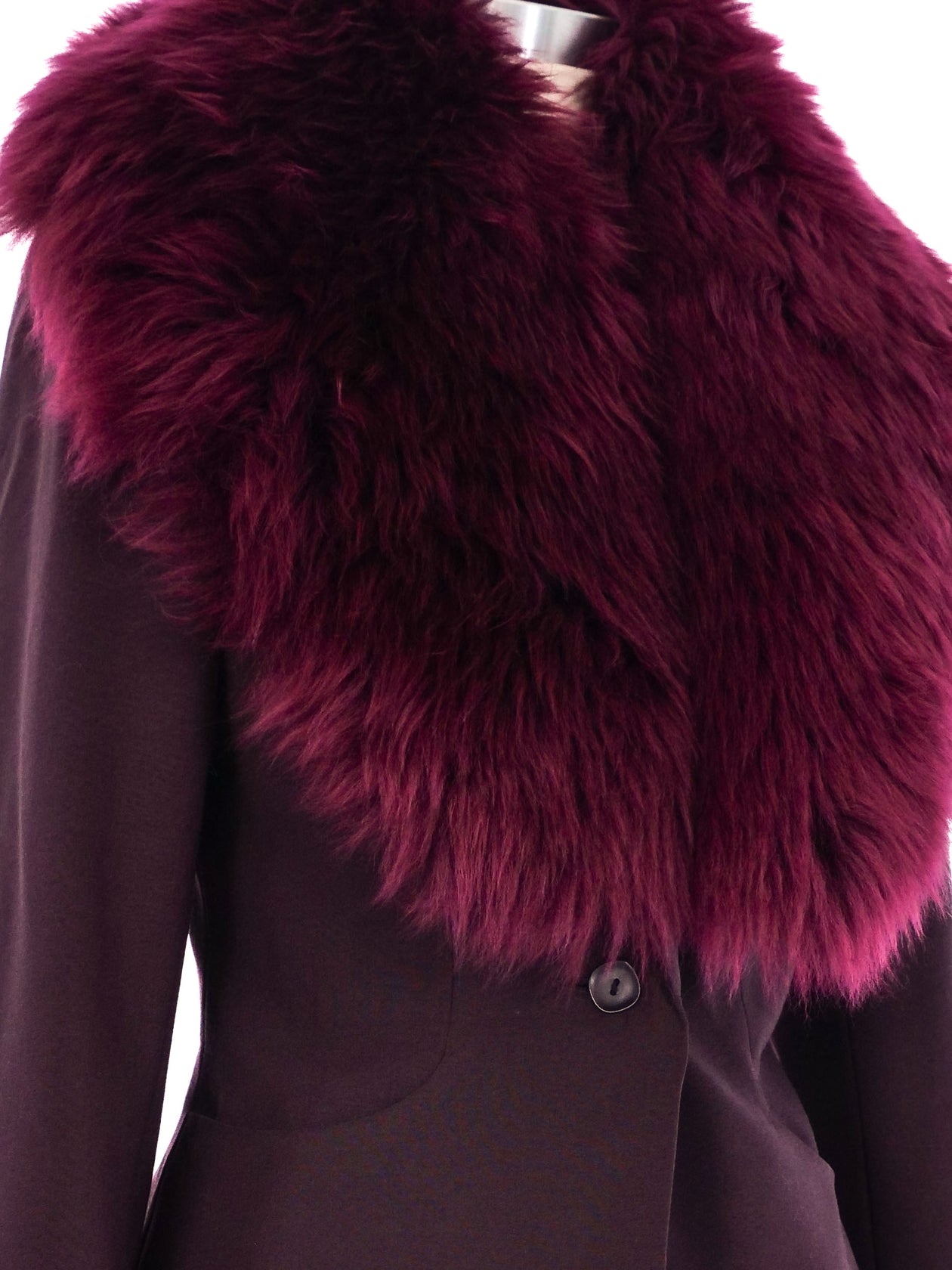 1990s Katharine Hamnett Fur Collar Jacket