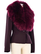 1990s Katharine Hamnett Fur Collar Jacket Jacket arcadeshops.com