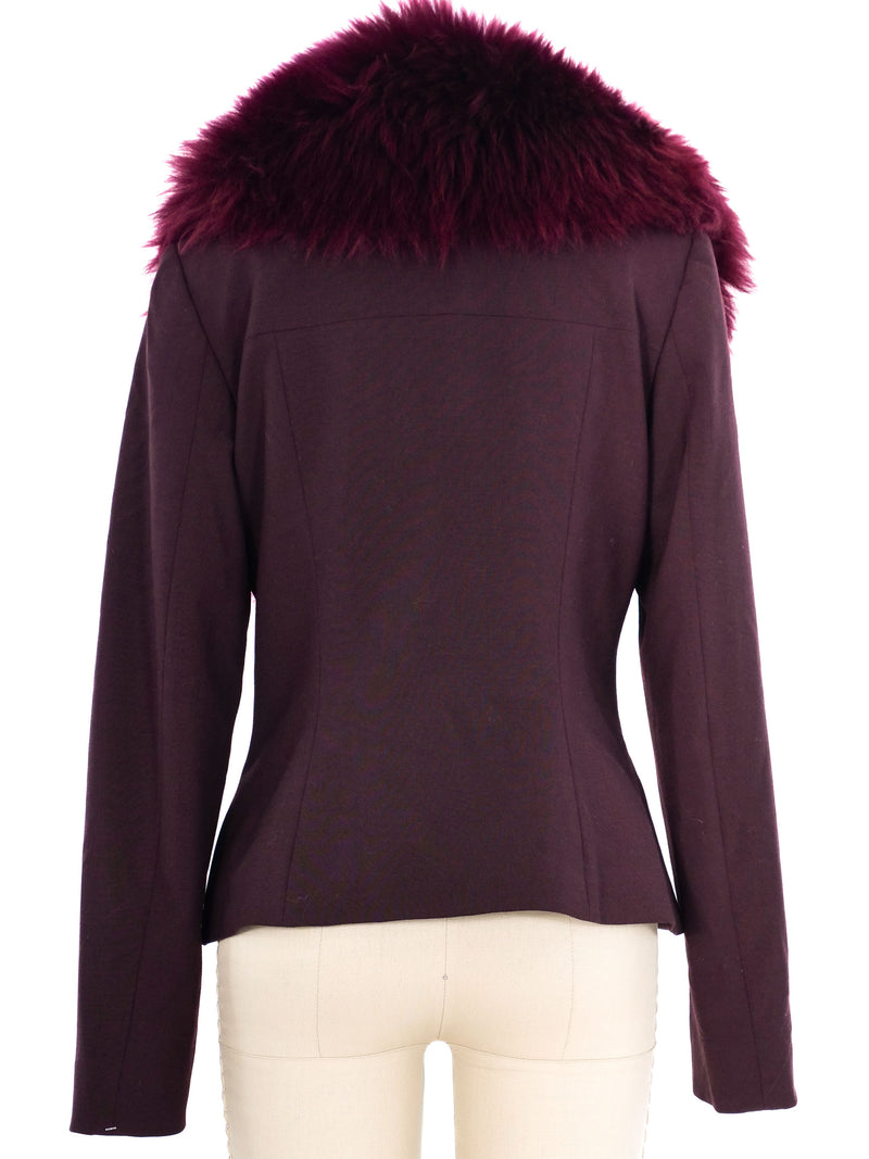 1990s Katharine Hamnett Fur Collar Jacket Jacket arcadeshops.com