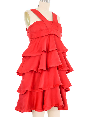 2006 Gucci Ruffled Silk Organza Mini Dress