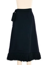 1960s Geoffrey Beene Fringed Yarn Wool Skirt Bottom arcadeshops.com