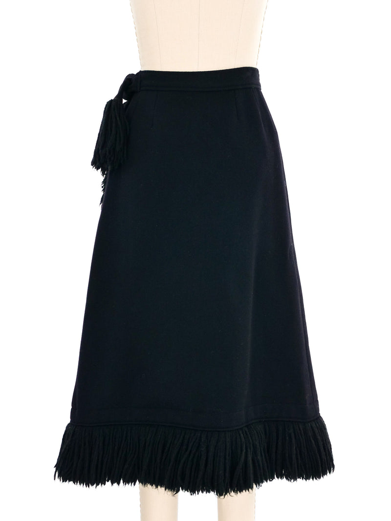 1960s Geoffrey Beene Fringed Yarn Wool Skirt Bottom arcadeshops.com