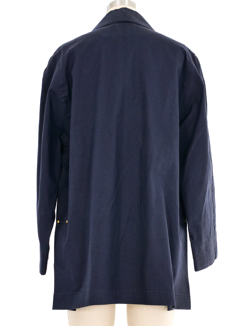 Hermes Navy Waxed Cotton Jacket Jacket arcadeshops.com
