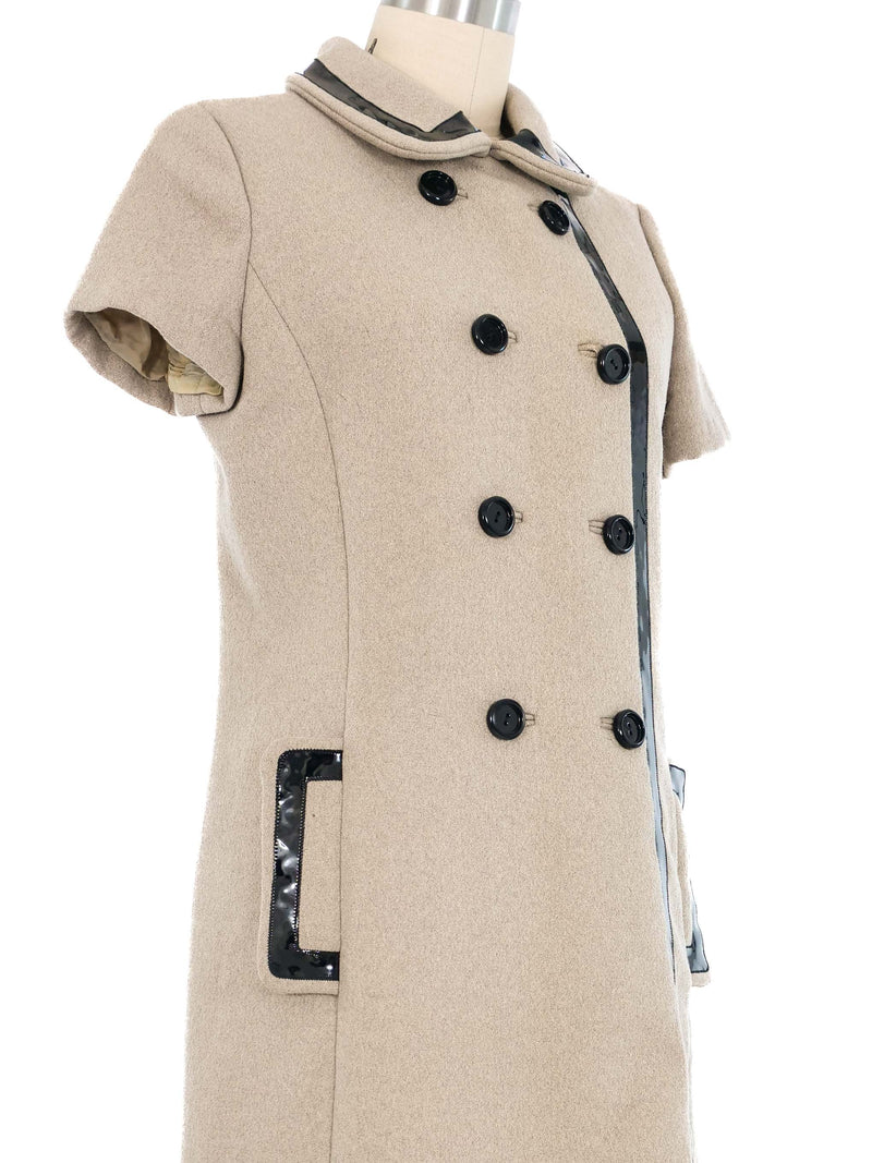 Pierre Cardin Patent Trimmed Dress Dress arcadeshops.com