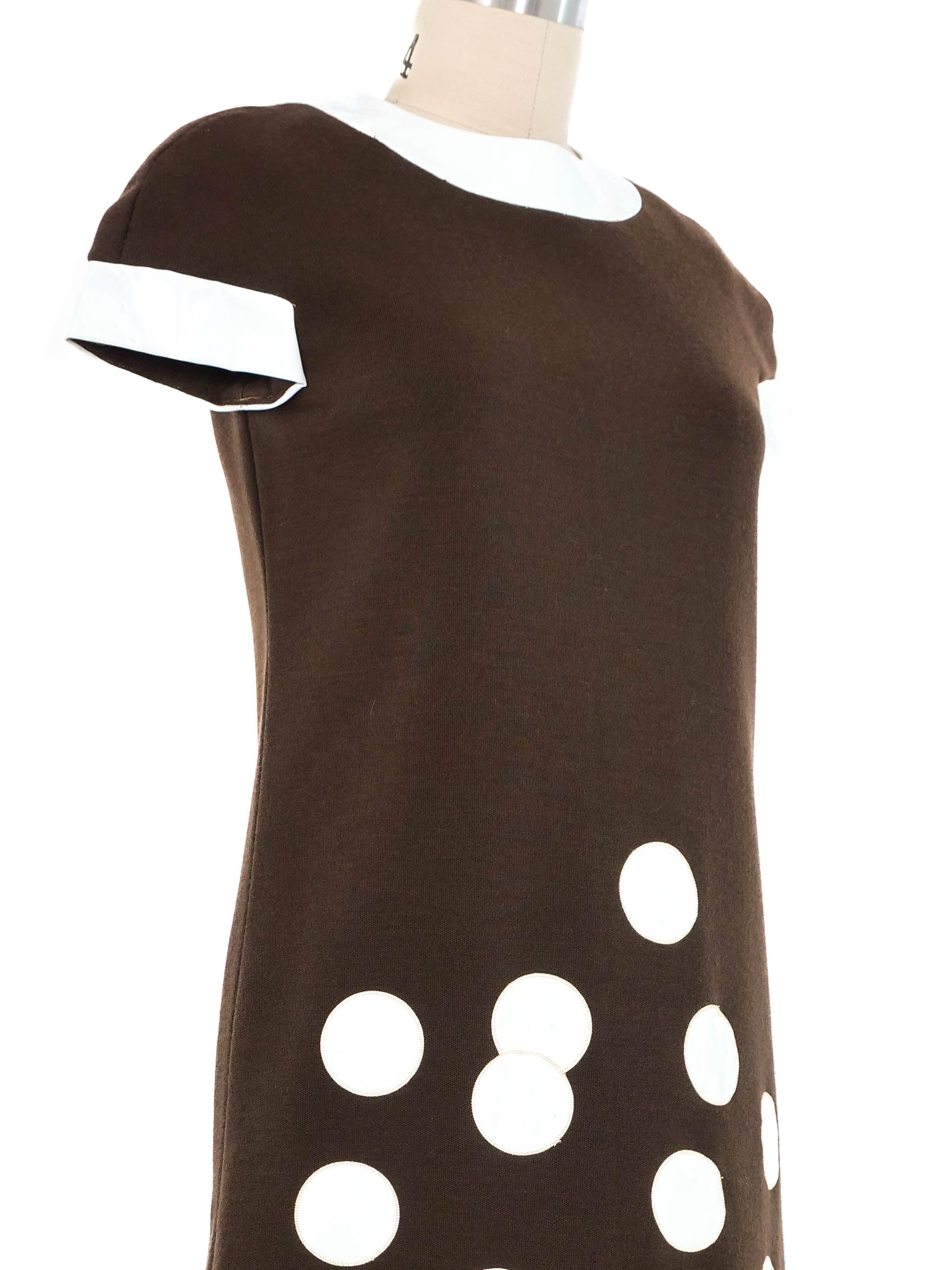pierre cardin ドット柄タートルネック 40 1960s Pierre Cardin Vinyl Dot Dress
