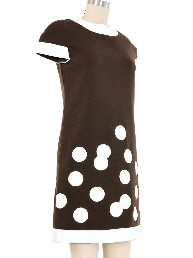 1960s Pierre Cardin Vinyl Dot Dress Dress arcadeshops.com