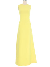 Valentino Citron Open Back Gown Dress arcadeshops.com