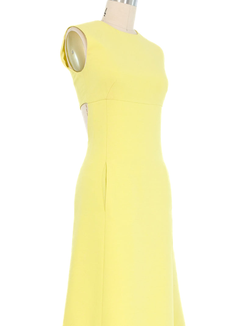 Valentino Citron Open Back Gown Dress arcadeshops.com