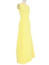 Valentino Citron Open Back Gown Dress arcadeshops.com