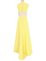 Valentino Citron Open Back Gown Dress arcadeshops.com