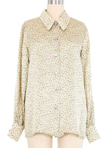 Escada Sage Ditsy Geometric Blouse Top arcadeshops.com