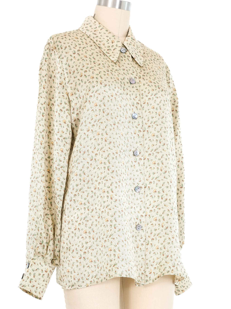 Escada Sage Ditsy Geometric Blouse Top arcadeshops.com