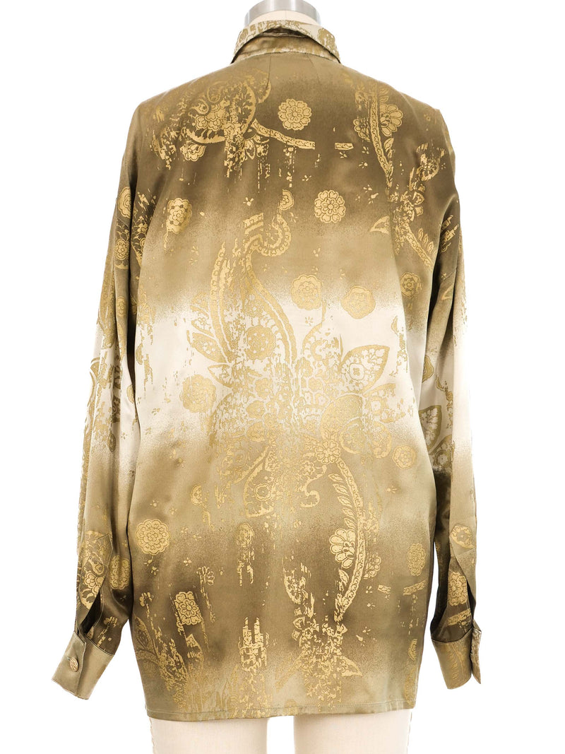 Escada Ombre Lace Print Blouse Top arcadeshops.com