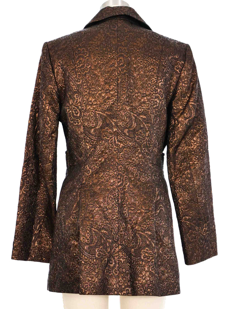 Christian Lacroix Copper Brocade Blazer Jacket arcadeshops.com