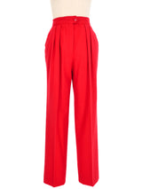 Escada Red High Waisted Trousers Bottom arcadeshops.com