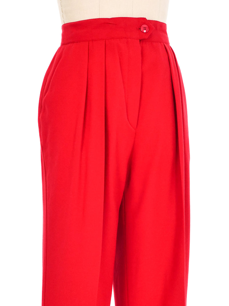 Escada Red High Waisted Trousers Bottom arcadeshops.com