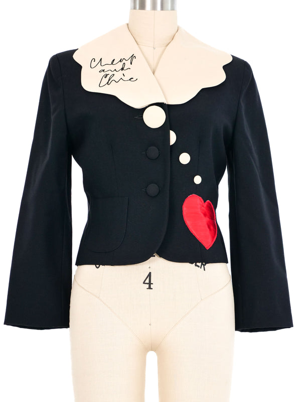 Moschino Heart Applique Blazer Jacket arcadeshops.com