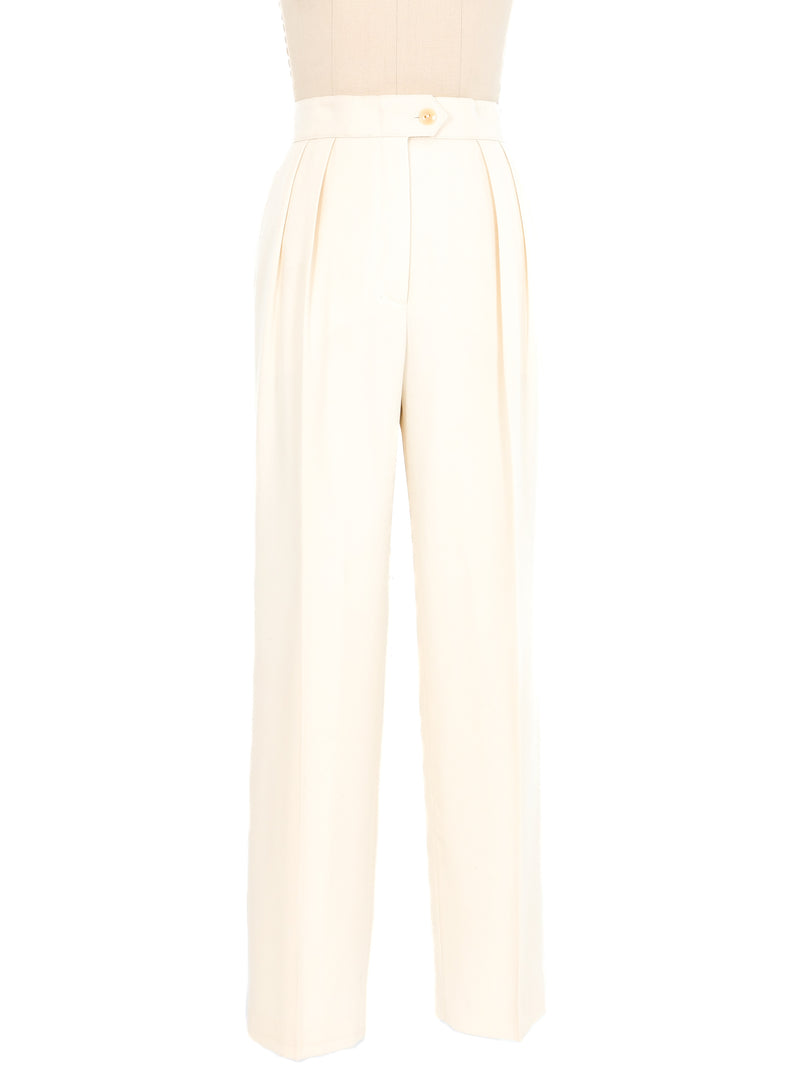 Escada White High Waisted Trousers Bottom arcadeshops.com