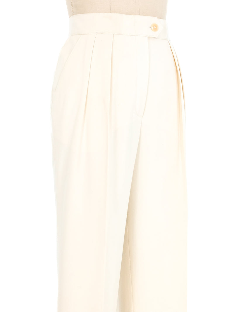 Escada White High Waisted Trousers Bottom arcadeshops.com