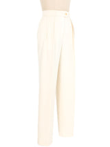 Escada White High Waisted Trousers Bottom arcadeshops.com