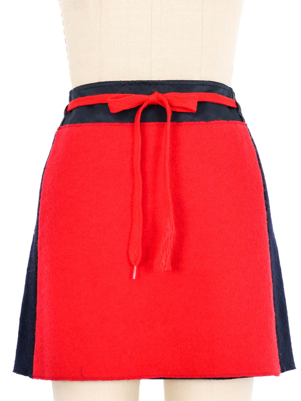 Miu Miu Colorblock Wool Mini Skirt Bottom arcadeshops.com