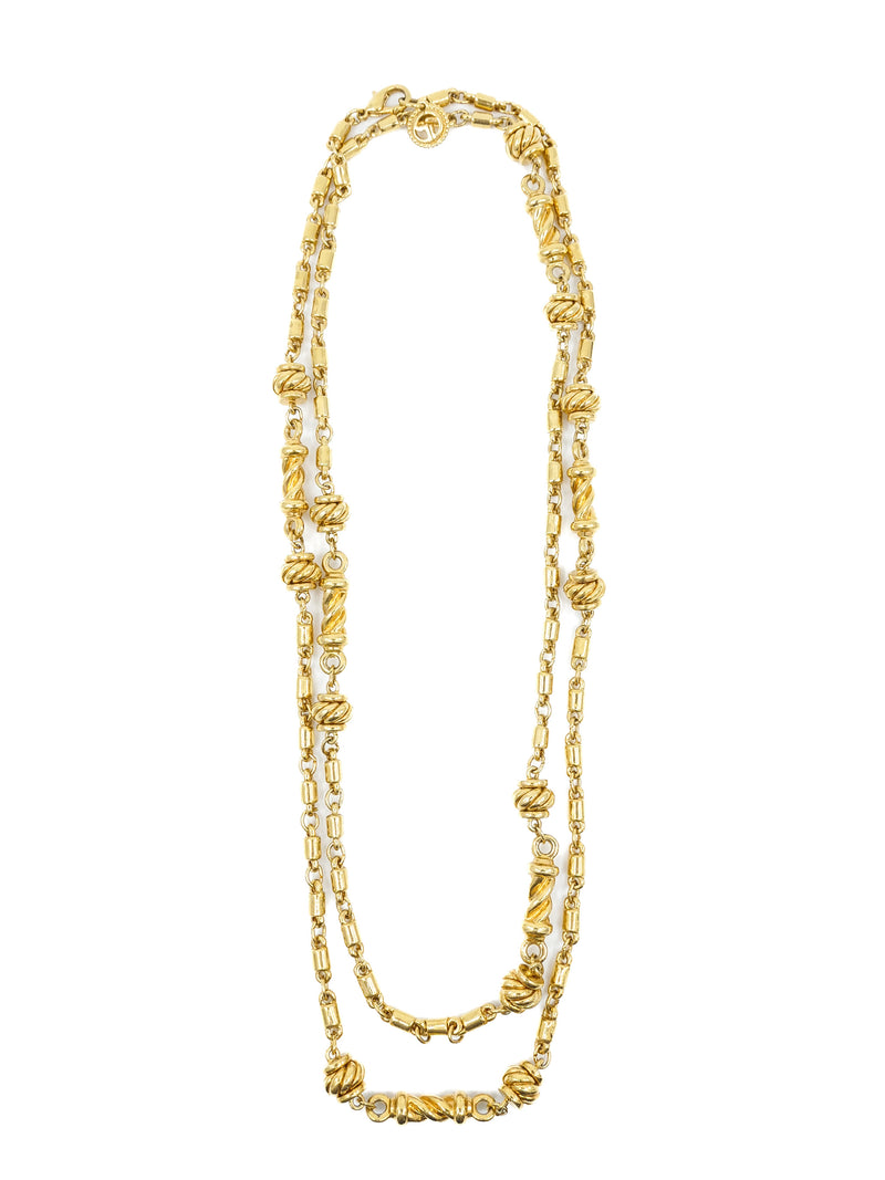 St. John Wrap Around Beaded Goldtone Necklace Accessory arcadeshops.com