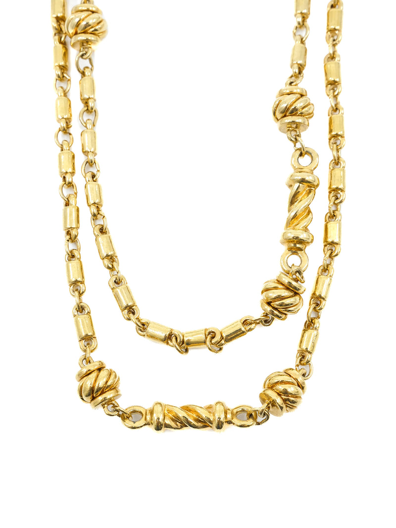 St. John Wrap Around Beaded Goldtone Necklace Accessory arcadeshops.com