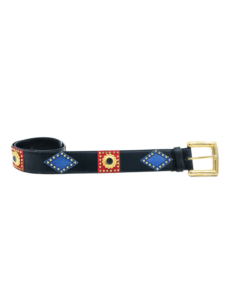 Escada Geometric Studded Belt Accessory arcadeshops.com