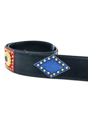 Escada Geometric Studded Belt display picture 1