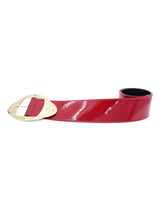 Escada Wide Red Patent Belt Accessory arcadeshops.com