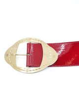 Escada Wide Red Patent Belt Accessory arcadeshops.com