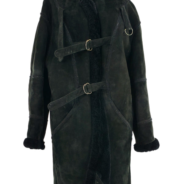 【関税&送料込】Saint Laurent Vintage Leather And Shearling SAINT LAURENT Leather and shearling biker jacket | NET-A-PORTER