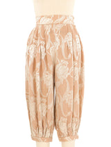 Rose Jacquard Cropped Trousers Bottom arcadeshops.com