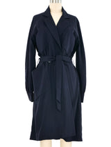Hermes Navy Wrap Dress Dress arcadeshops.com