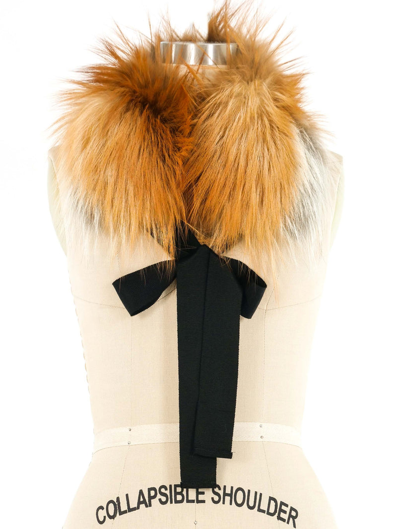 Fox Fur Ribbon Collar Accessory arcadeshops.com